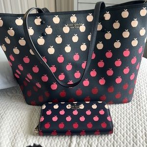 Kate Spade Apple Tote with Matching Wallet